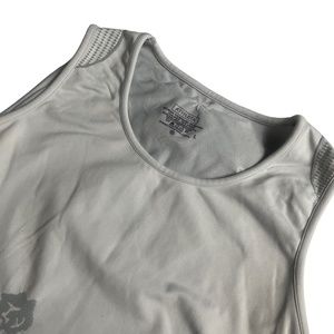 Athleta Large Gray Shell Tank Round Neck Athletic Top‎